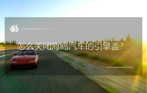 怎么关闭海鸥汽车的引擎盖？