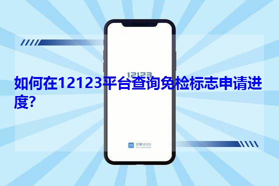 如何在12123平台查询免检标志申请进度?