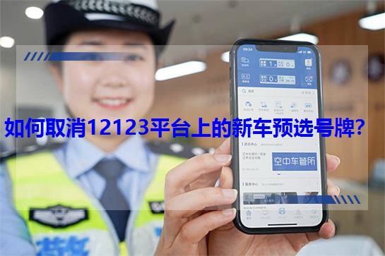 如何取消12123平台上的新车预选号牌?