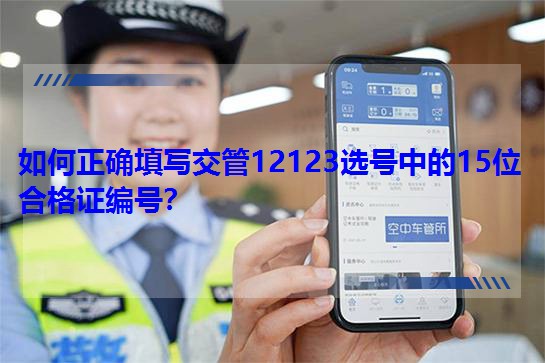 如何正确填写交管12123选号中的15位合格证编号?