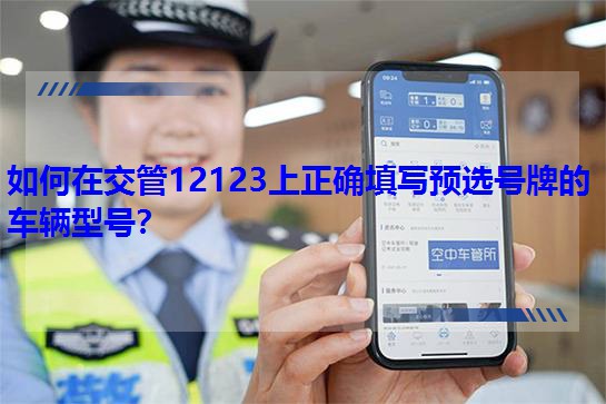 如何在交管12123上正确填写预选号牌的车辆型号?